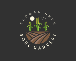 Rice Field Agriculture logo design