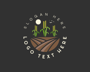 Farming - Rice Field Agriculture logo design