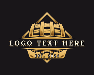 Winery - Premium Barrel Brewery logo design