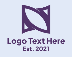 Purple - Organic Beauty Leaf logo design