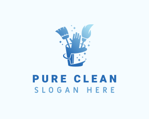 Gradient Clean Housekeeping logo design