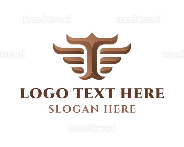 Wings Flight Letter T Logo