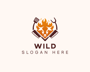 Horns - Buffalo Restaurant Grill logo design