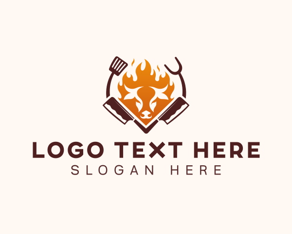 Horns - Buffalo Restaurant Grill logo design