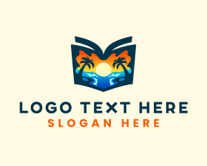 Island - Beach Travel Guide Resort logo design