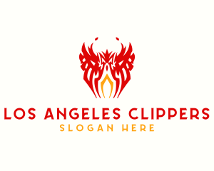 Flame - Tribal Flame Phoenix logo design