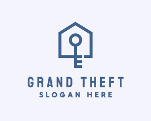 Home - Home Security Key logo design