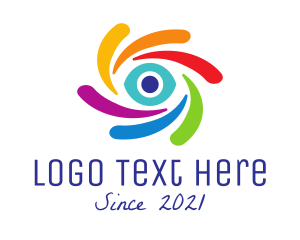 Optical - Colorful Creative Eye logo design