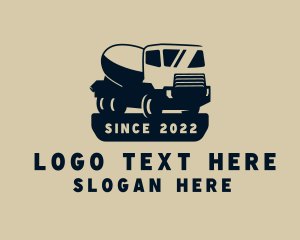 Black - Cement Truck Vehicle logo design
