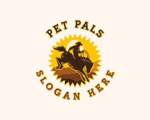 Cowboy Horse Rodeo logo design