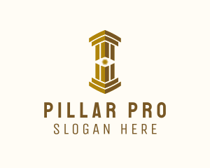 Eye Column Pillar Financing logo design