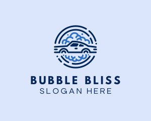 Minimalist Car Bubble logo design