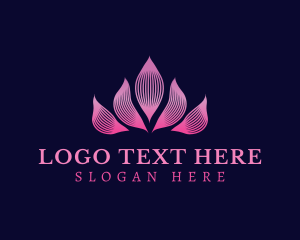 Professional - Fire Flower Wave Motion logo design