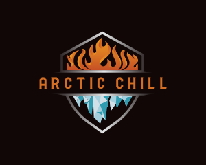 Iceberg - Fire Ice Heating Cooling logo design