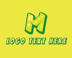 Hip Hop - Graphic Gloss Letter M logo design