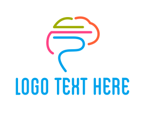 Medical - Colorful Brain Genius logo design