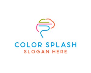 Colorful Brain Genius  logo design