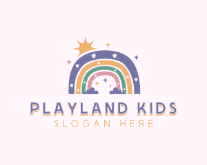 Children Daycare Rainbow logo design