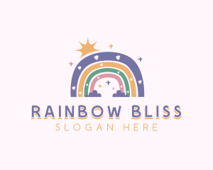 Children Daycare Rainbow logo design