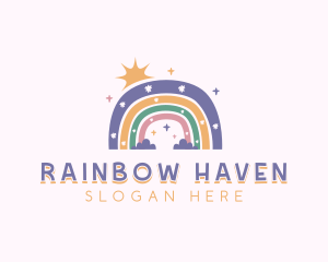 Children Daycare Rainbow logo design