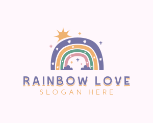 Children Daycare Rainbow logo design