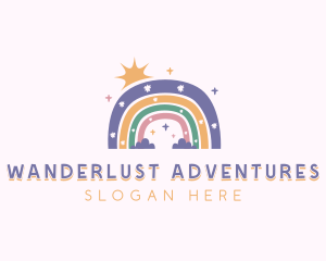 Kindergarden - Children Daycare Rainbow logo design