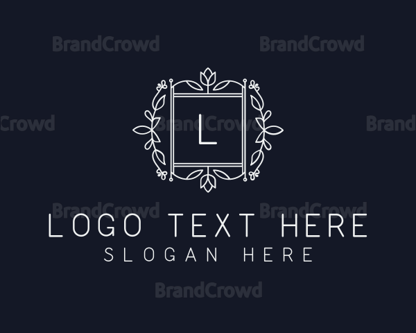 Floral Wreath Wedding Planner Logo