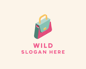 Shopping - 3D Handbag Fashion logo design