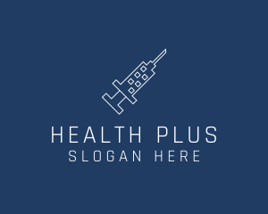 Hospital Medical Syringe logo design