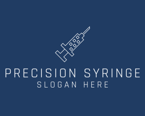 Hospital Medical Syringe logo design