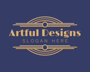 Gold Art Deco Lawyer logo design