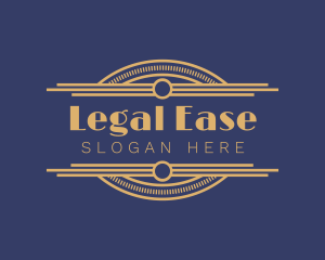 Gold Art Deco Lawyer logo design