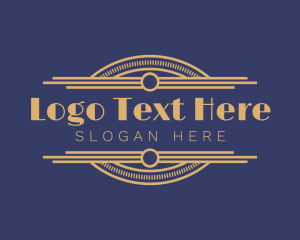 Blogger - Gold Art Deco Lawyer logo design