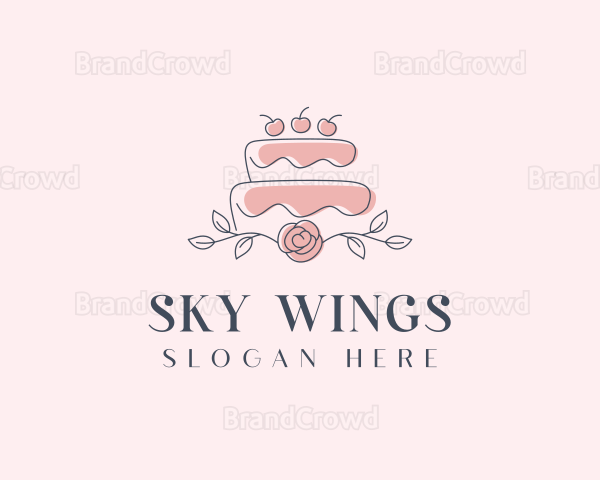 Cherry Wedding Cake Logo