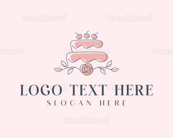 Cherry Wedding Cake Logo