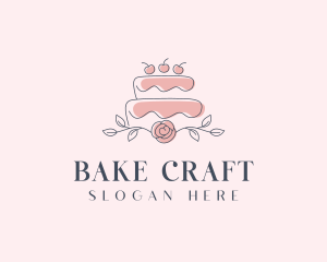 Cherry Wedding Cake logo design