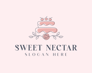 Cherry Wedding Cake logo design