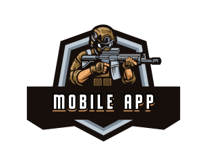 Rifle Shooting Soldier Logo