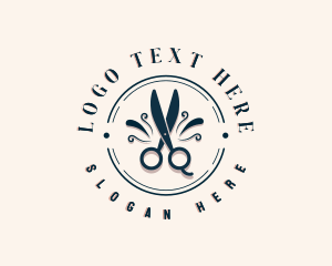 Dressmaker - Fashion Scissors Salon logo design