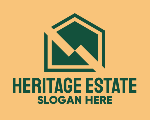 Estate - Green House Real Estate logo design