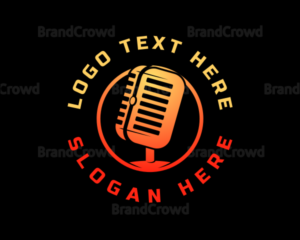 Podcast Media Recording Logo