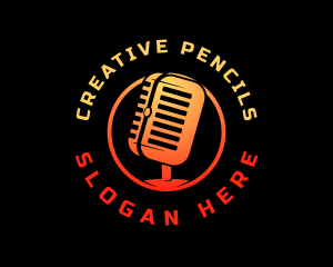 Podcast Media Recording logo design