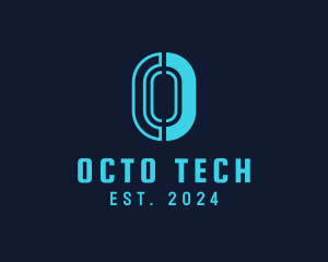 Cyber Technology Letter O logo design