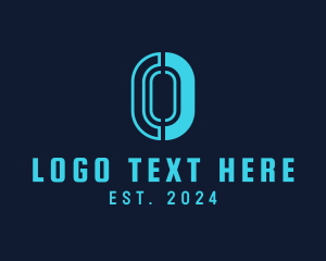 Accounting - Cyber Technology Letter O logo design