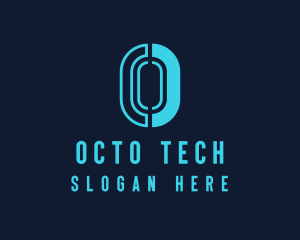 Cyber Technology Letter O logo design