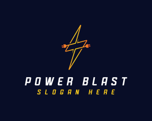 lightning Plug Power Provider logo design