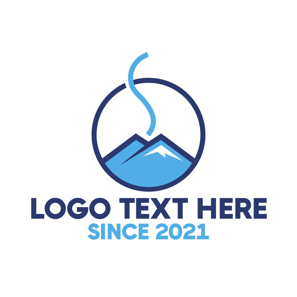 Blue Circle Mountain Logo | BrandCrowd Logo Maker