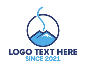 Circle - Blue Circle Mountain logo design