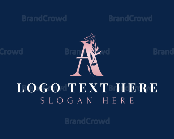 Fashion Elegant Floral Letter A Logo