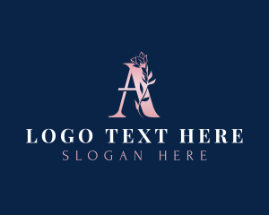 Florist - Fashion Elegant Floral Letter A logo design